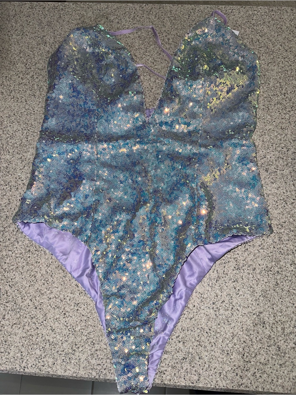 NWT For Love and Lemons sequin bodysuit size Large - Picture 4 of 7